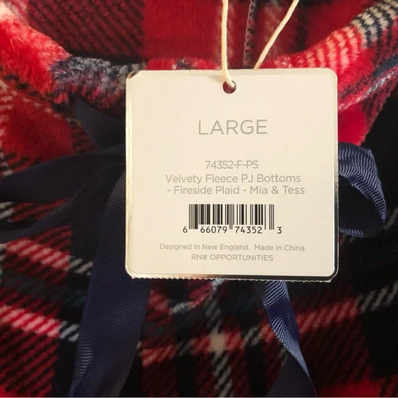 NWT Mia & Tess Plaid Pajama Bottoms - Picture 5 of 6